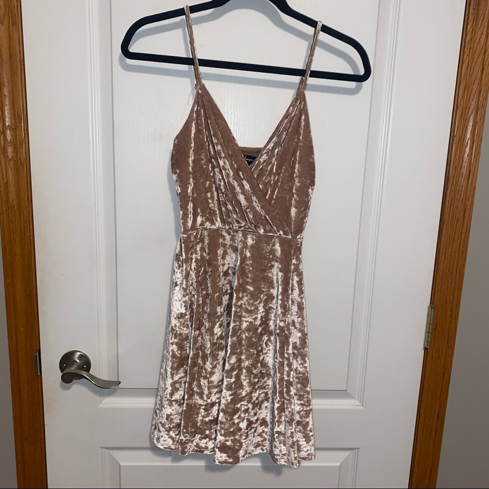 Brand New Revamped Velvet Nude Dress!